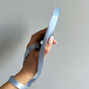 Лента атлас Ding Xin 1 см * 90 м - #0333 Голубой Небесный. Photo 3